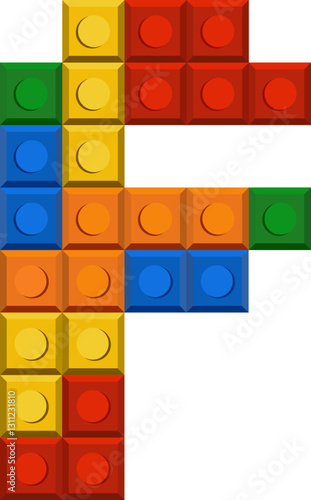 Plastic Bloks Font Alphabet