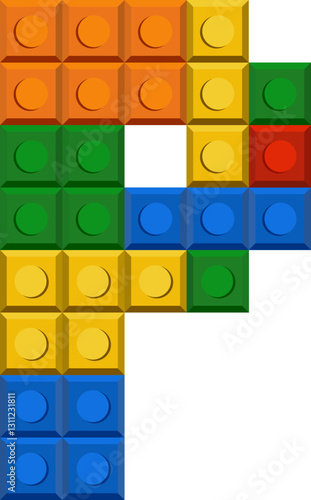 Plastic Bloks Font Alphabet