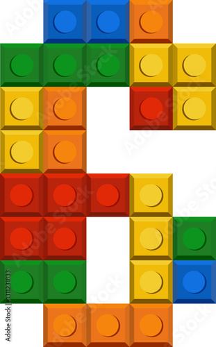 Plastic Bloks Font Alphabet