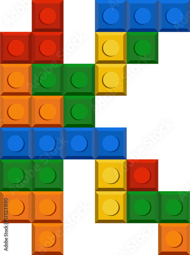 Plastic Bloks Font Alphabet