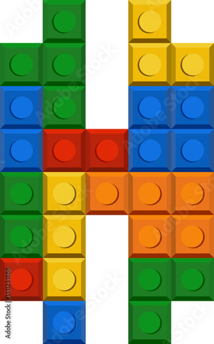 Plastic Bloks Font Alphabet