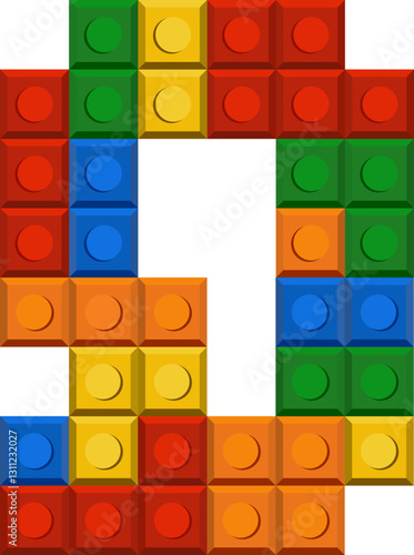 Plastic Bloks Font Alphabet