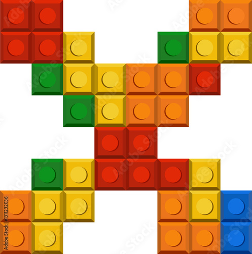 Plastic Bloks Font Alphabet