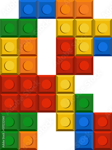 Plastic Bloks Font Alphabet