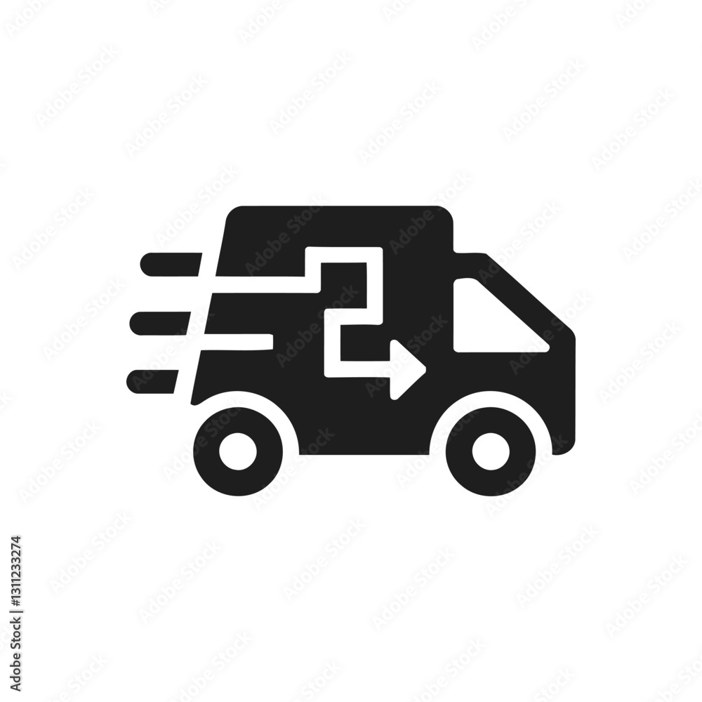 Fast Shipping Van Icon Fast Shipping Van Icon