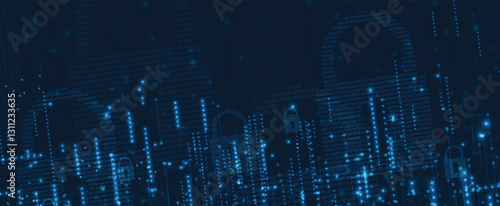 Lock is a sign of cyber security industry