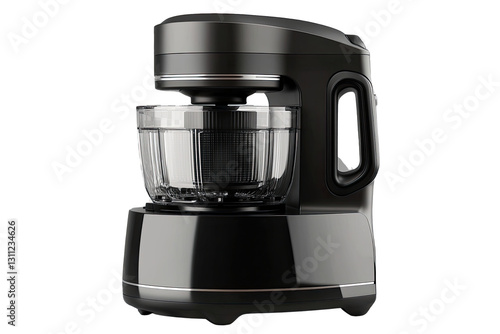 Black Electric Food Processor on Transparent Background