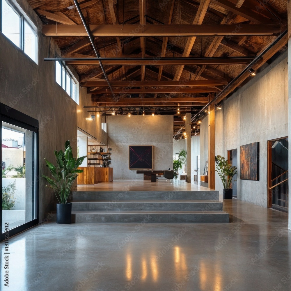 Fototapeta premium An engineer marking a construction site plan against urban landmarks.