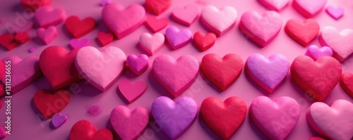 Variety of pink, red & purple heart shapes for cards, cardstock, pink hearts, projects
