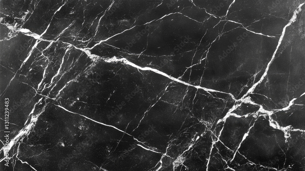 Black marble texture with white veins Black marble texture with white veins