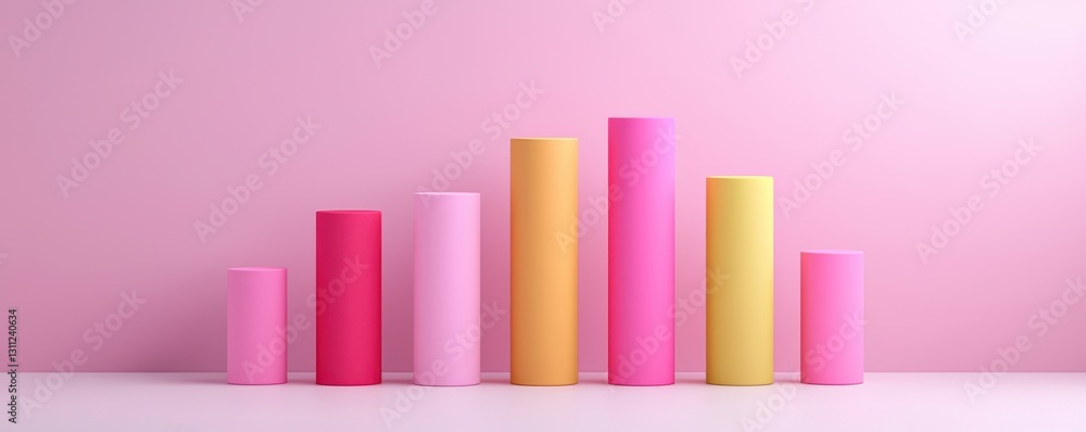 Fototapeta premium Vibrant and Visually Appealing Bar Graph Visualization Showcasing Various Financial Data Metrics Growth Trends and Performance Indicators for Business and Corporate Reporting