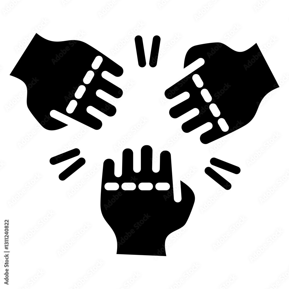 Obraz premium Teamwork Glyph Icon