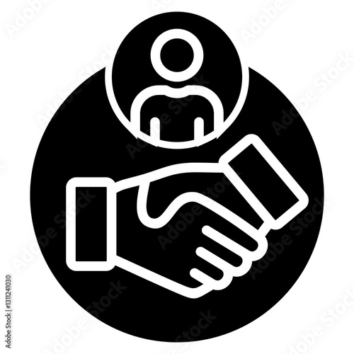 Etiquette Glyph Icon