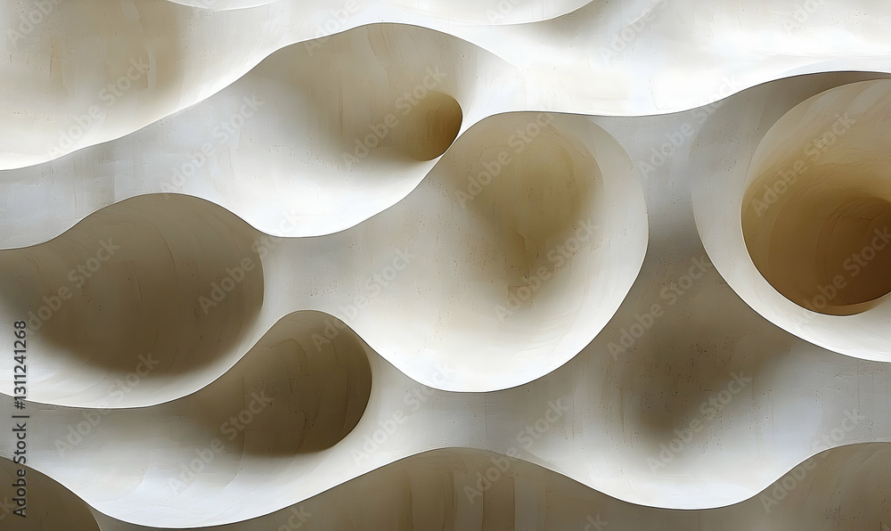 Abstract Wood Carving, Detail, Light Beige Abstract Wood Carving, Detail, Light Beige