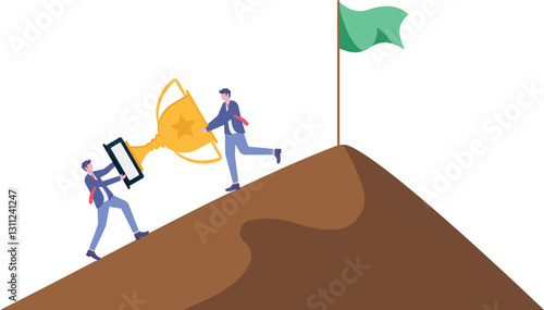 Social media illustration, business concept, web design


