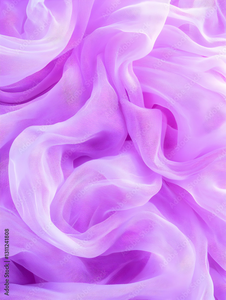 Flowing lavender fabric waves with soft light on neutral background Flowing lavender fabric waves with soft light on neutral background