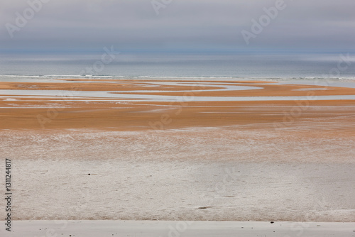 Obraz na płótnie Breidavik sand beach at low tide. Latrabjarg Peninsula. Iceland w salonie