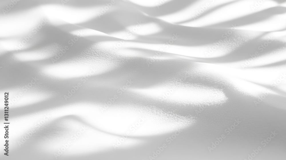 Obraz premium Abstract wave patterns on smooth white surface in subtle light and shadow