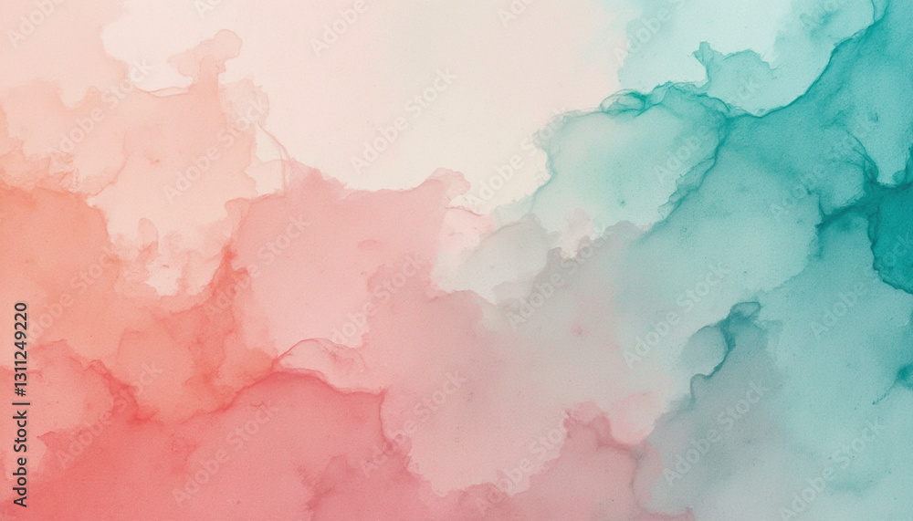 Soft pastel colors blend beautifully in this abstract watercolor design Soft pastel colors blend beautifully in this abstract watercolor design