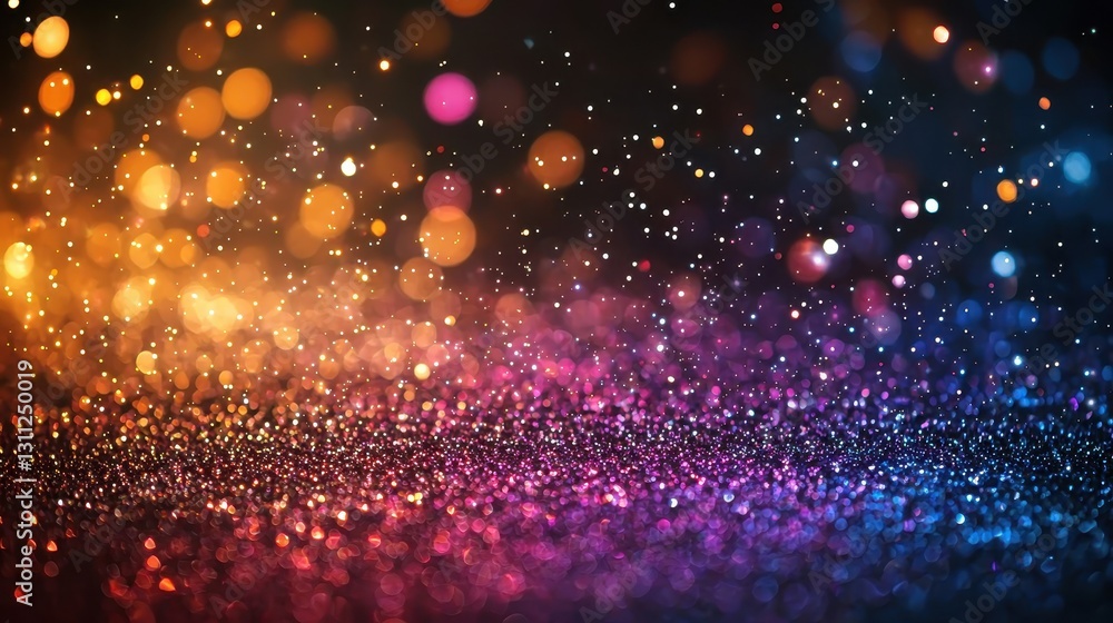 A vibrant, colorful background filled with shimmering particles, blending warm and cool tones, creating a dreamy, festive atmosphere. A vibrant, colorful background filled with shimmering particles, blending warm and cool tones, creating a dreamy, festive atmosphere.