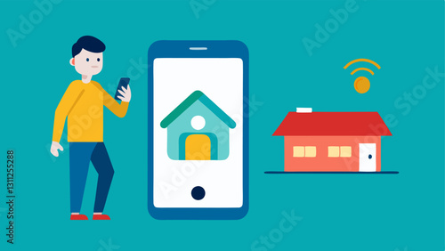 Threat Detection Alert An illustration of a smartphone displaying a notification alertSuious Activity Detectedwith an image of a person approaching the home.