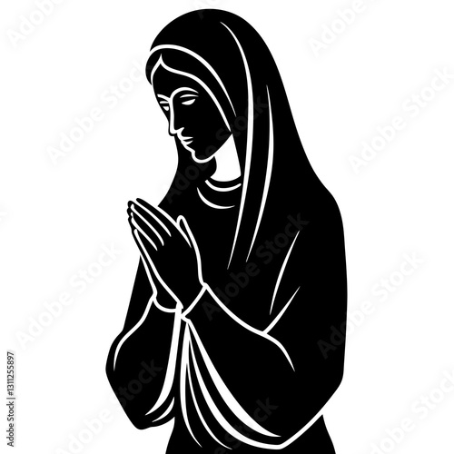 woman praying in prayer