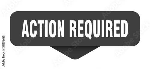 action required sticker. action required sign on transparent background