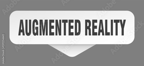 augmented reality sticker. augmented reality sign isolated on gray background