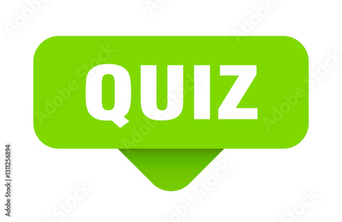 quiz sticker. quiz sign on transparent background