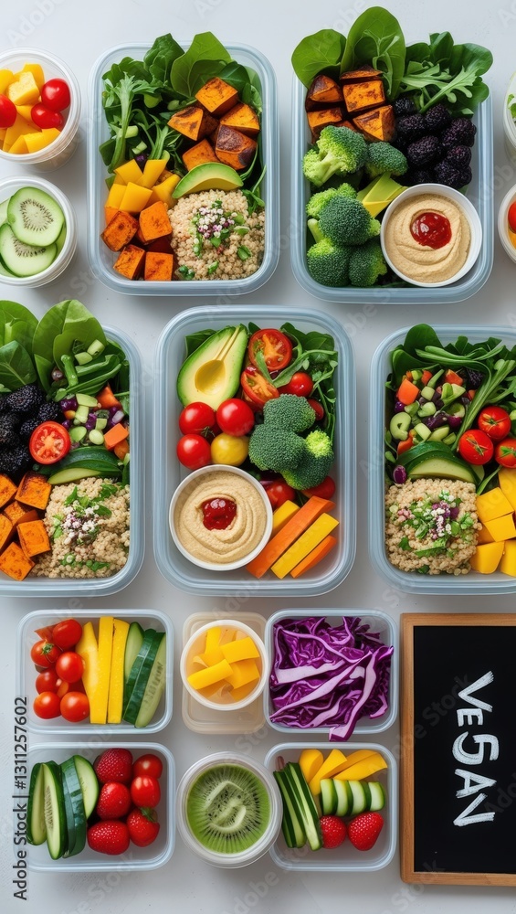 Vibrant Vegan Meal Prep: A Colorful and Nutritious Plant-Based Feast Vibrant Vegan Meal Prep: A Colorful and Nutritious Plant-Based Feast
