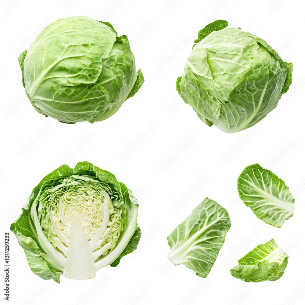 Fototapeta premium Cabbage on transparent background