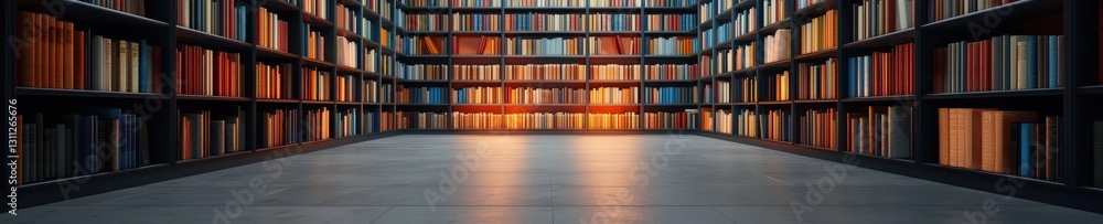 A bookshelf transforming into a virtual library with infinite books. A bookshelf transforming into a virtual library with infinite books.