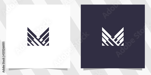 letter m logo design vector