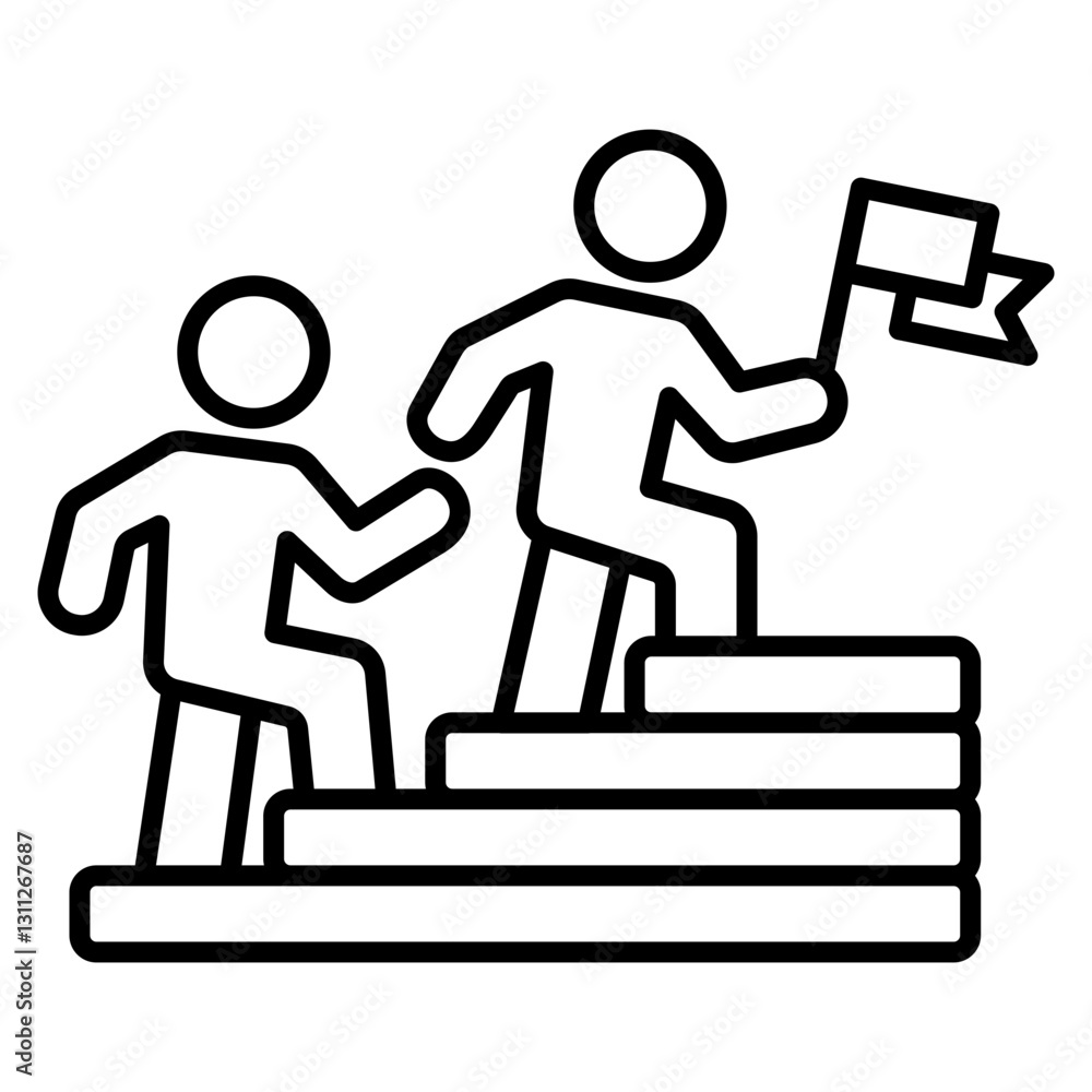 Leadership Outline Icon Leadership Outline Icon