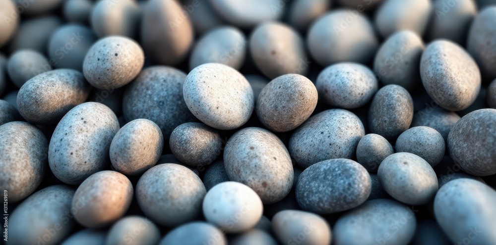 Smooth, round sea pebbles, abstract texture background , zen, design, brown