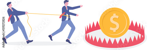 Social media illustration, business concept, web design

