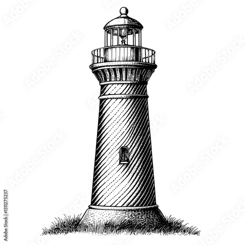 Timeless lighthouse design capturing the essence of coastal safety and guiding light through turbulent waters