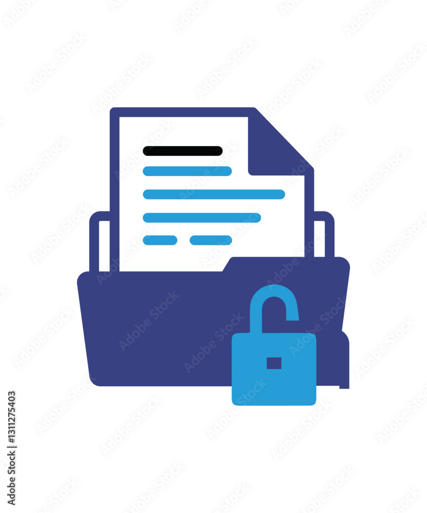 Lock folder icon filled with two tone