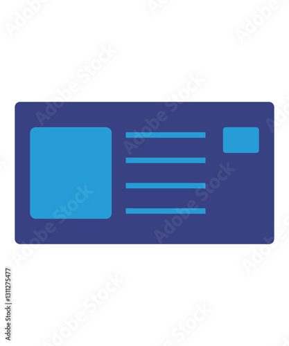 Identity card filled with two tone