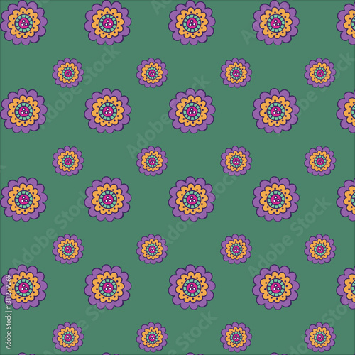 seamless pattern with flowers