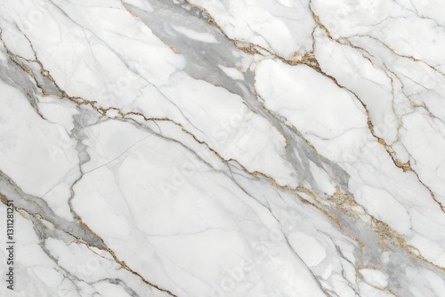 White Marble Texture with Grey and Gold Veins