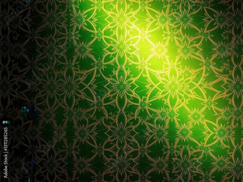 Green Floral Pattern Background