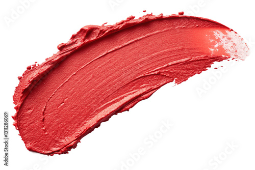 red paint brush isolated on white background png.