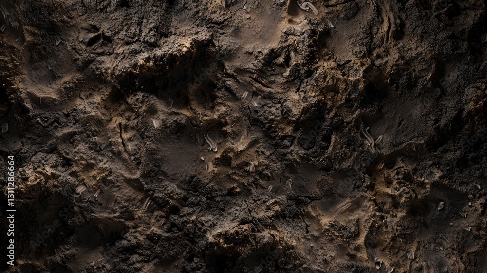 The soil viewed in close-up The soil viewed in close-up
