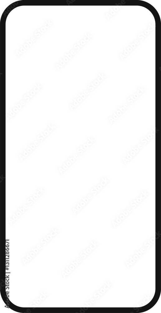 Modern black vector illustration of mobile gadget - Flat drawing modern smartphone. Phone display with white screen isolated. Transparent screen modern smartphone design. Smartphone vector icon Modern black vector illustration of mobile gadget - Flat drawing modern smartphone. Phone display with white screen isolated. Transparent screen modern smartphone design. Smartphone vector icon