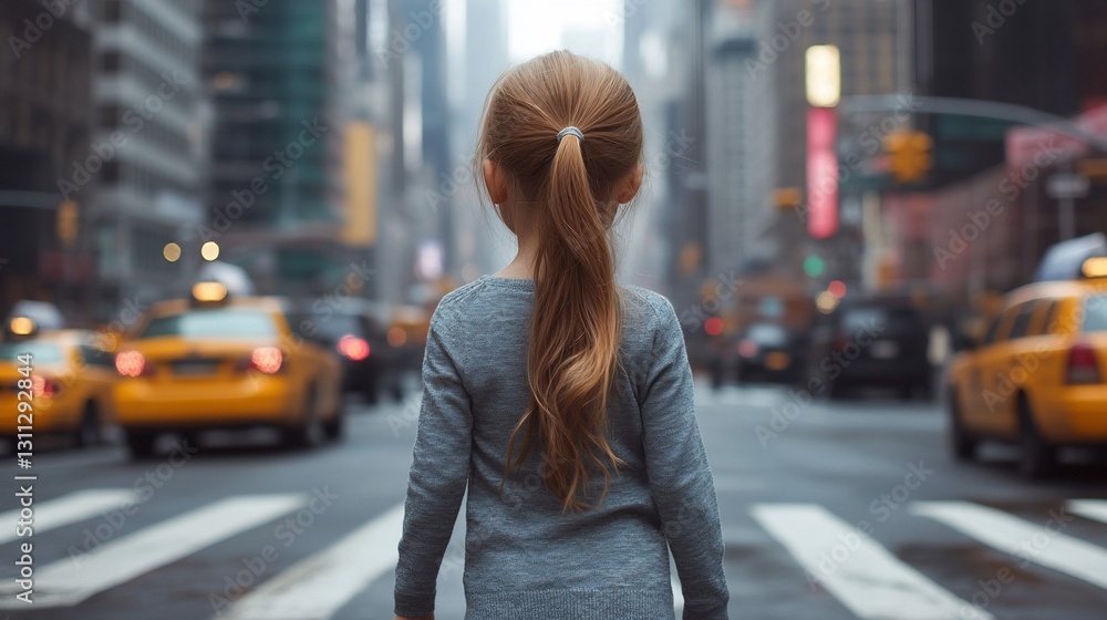 Girl, city street, traffic, crossing, journey, adventure, background, urban, exploration, NYC Girl, city street, traffic, crossing, journey, adventure, background, urban, exploration, NYC
