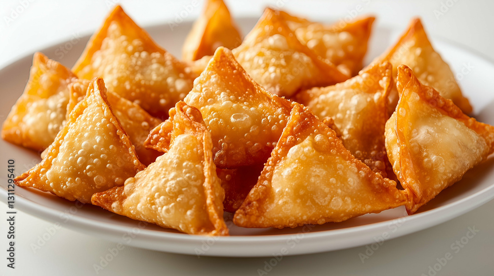 Crispy golden samosas
