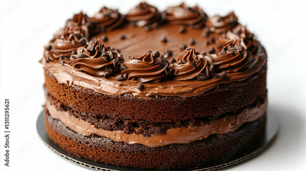 Chocolate layer cake with frosting