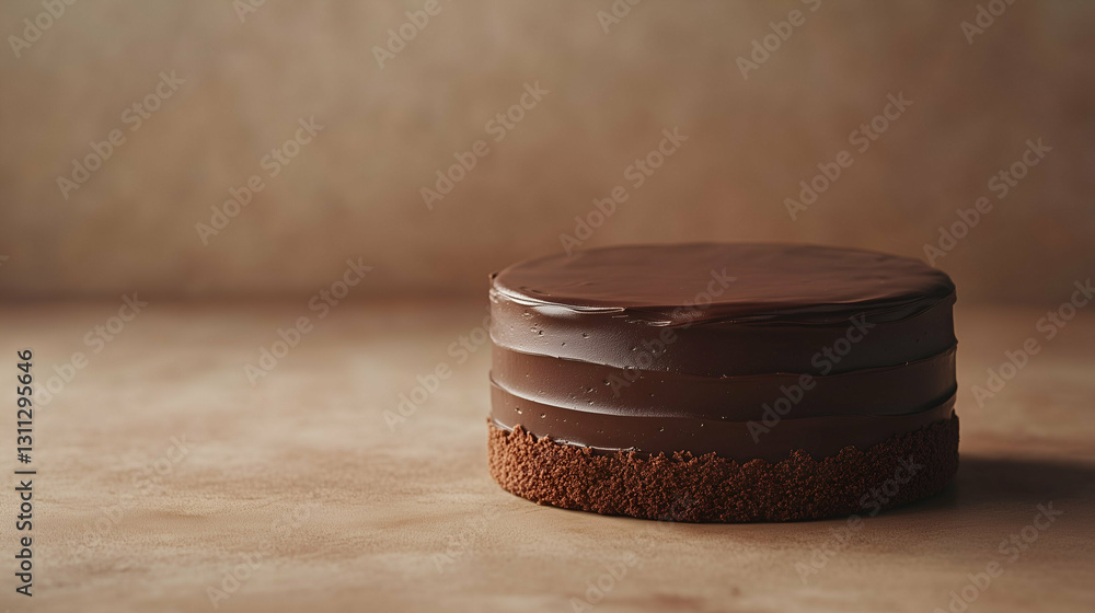 Chocolate cake with smooth ganache