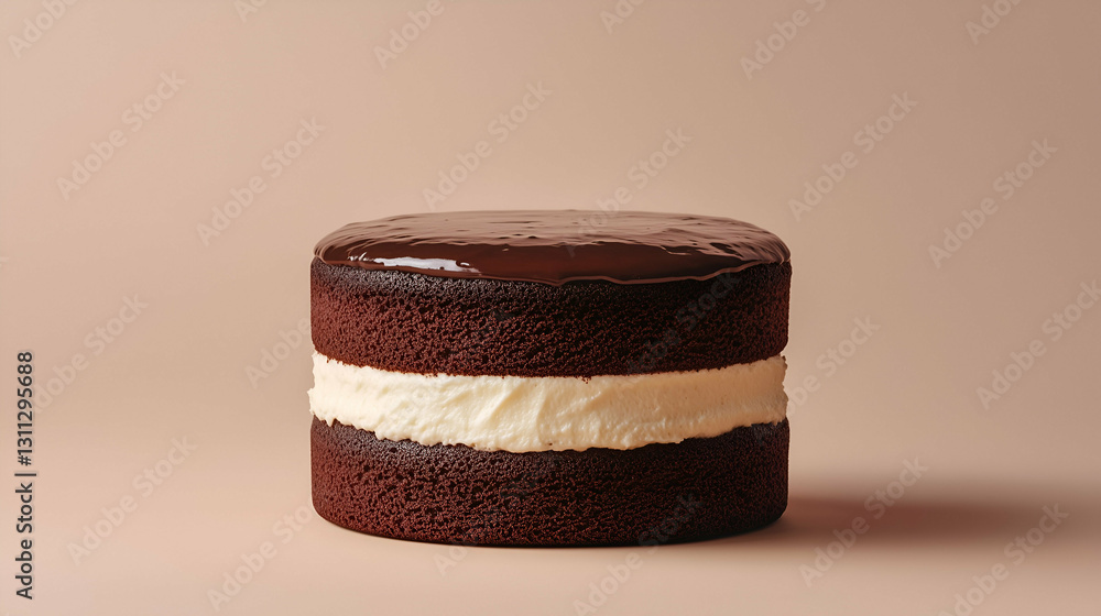 Chocolate cake with cream filling